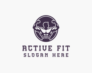 Fit Bodybuilder Trainer  logo design