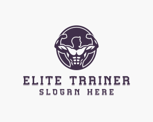 Fit Bodybuilder Trainer  logo design