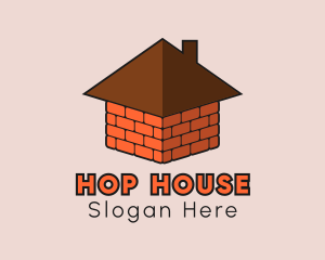 Brick House Chimney Roof logo design