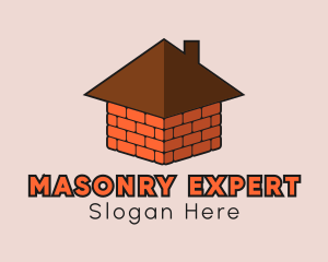 Brick House Chimney Roof logo design