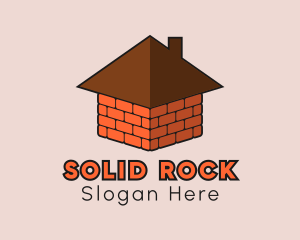 Brick House Chimney Roof logo design