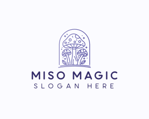 Organic Mushroom Fungi logo design