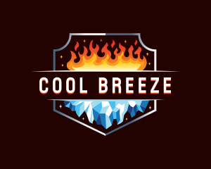 Fire Ice HVAC logo design