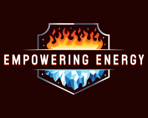 Fire Ice HVAC logo design