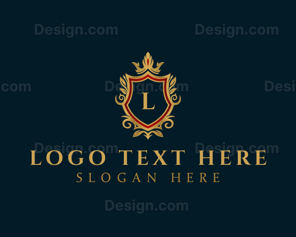 Luxury Crown Shield Crest Logo