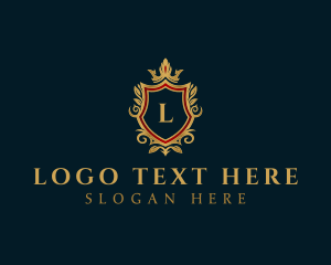 Luxury Crown Shield Crest logo