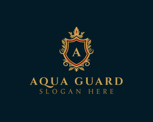 Luxury Crown Shield Crest logo design