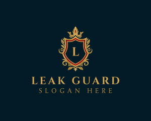 Luxury Crown Shield Crest logo design