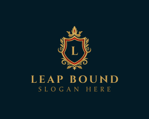 Luxury Crown Shield Crest logo design