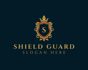 Luxury Crown Shield Crest logo design