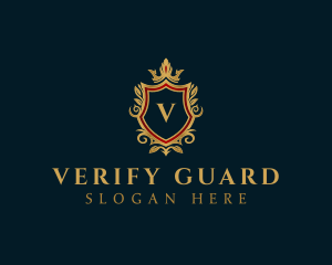 Luxury Crown Shield Crest logo design