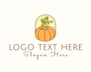 Vegetarian - Pumpkin Vegetable Harvest logo design
