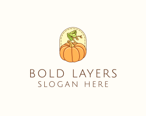 Pumpkin Vegetable Harvest logo design