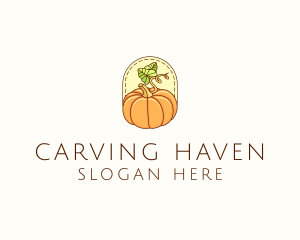 Pumpkin Vegetable Harvest logo design