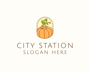 Pumpkin Vegetable Harvest logo design