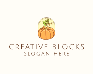 Pumpkin Vegetable Harvest logo design