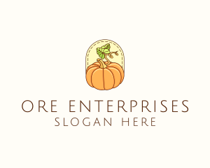 Pumpkin Vegetable Harvest logo design