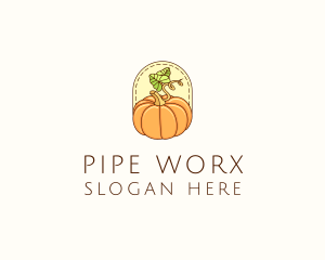 Pumpkin Vegetable Harvest logo design