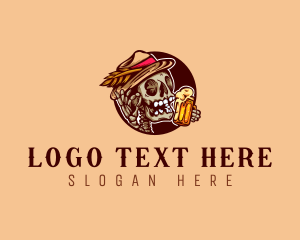 Beer Brewery Skull logo