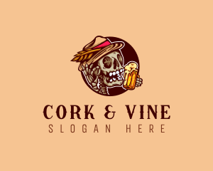 Beer Brewery Skull logo design