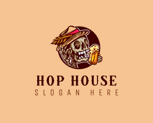 Beer Brewery Skull logo design