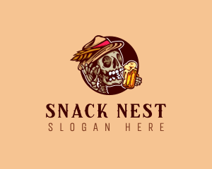 Beer Brewery Skull logo design