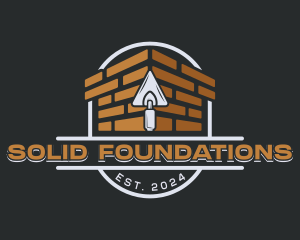 Masonry Bricklaying Contractor logo design