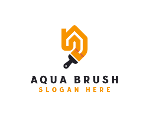 Paint Brush House Repair logo design