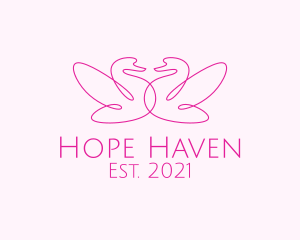 Pink Swan Couple  logo