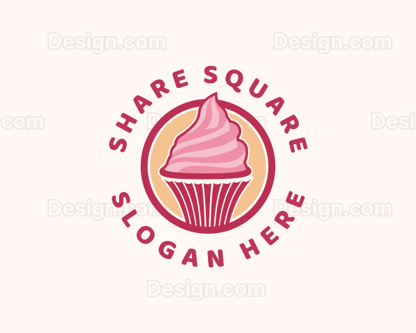 Sweet Cupcake Baking Logo