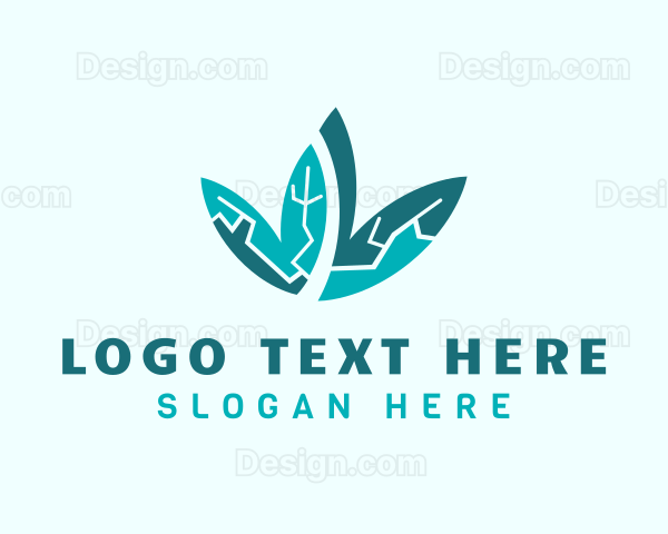 Teal Leaf Botanical Logo