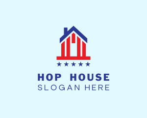 USA House Roofing logo design