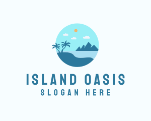 Tropical Island Beach logo design