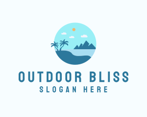 Tropical Island Beach logo design