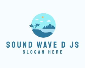 Tropical Island Beach logo design