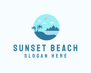 Tropical Island Beach logo design