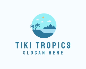 Tropical Island Beach logo design