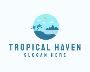 Tropical Island Beach logo design