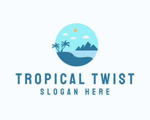 Tropical Island Beach logo design