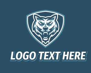 Wild Wolf Shield Gaming Logo