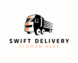 Truck Delivery Logistics logo design