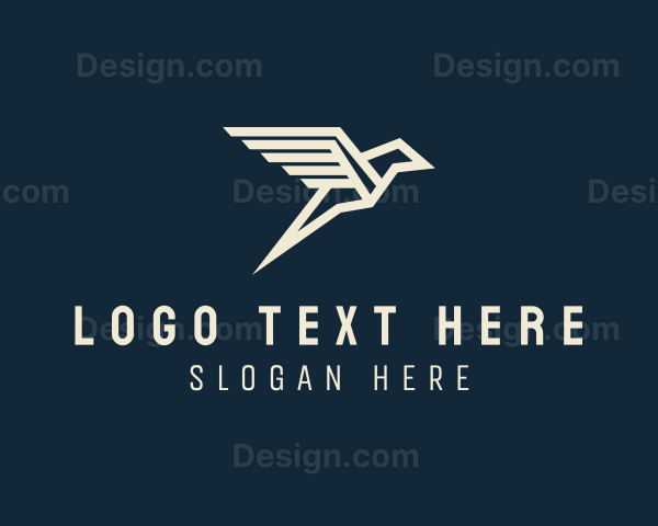 Geometric Flying Bird Logo