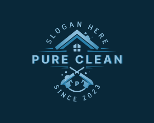 Disinfection Pressure Washing logo design