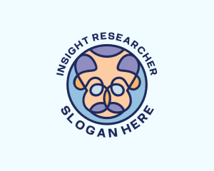 Researcher Scientist Man logo design