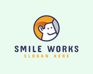 Smiling Man Avatar logo design