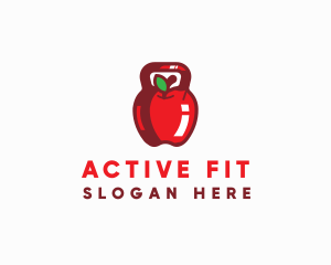 Apple Kettlebell Fitness Diet logo design