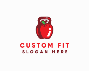 Apple Kettlebell Fitness Diet logo design