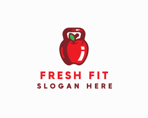 Apple Kettlebell Fitness Diet logo design