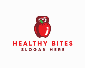 Apple Kettlebell Fitness Diet logo design