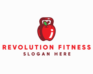 Apple Kettlebell Fitness Diet logo design